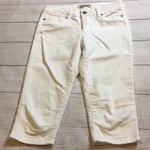 Stretch jean capris